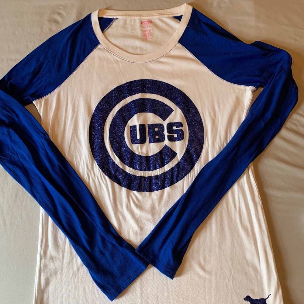 Pink Chicago Cubs long sleeve t shirt